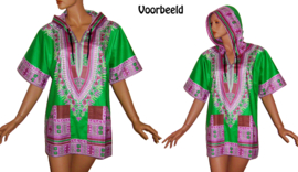 Dashiki hoodie DARK PURPLE | Vlisco ANGELINA | maat XL/XXL