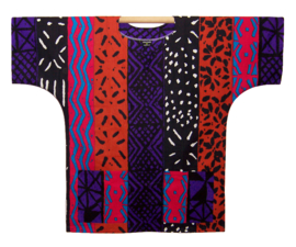 Afrikaans dashiki shirt MUD CLOTH print MALI pink | unisex