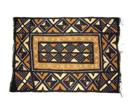 Bogolan mud cloth uit Mali - Afrikaanse modderdoek Bambara - 4 color 110x160 cm (#3)