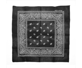 PAISLEY BANDANA zwart 55x55 cm hoofddoek / zakdoek hip-hop