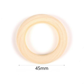 Blank houten ringen 45 mm | voor sieraden en macramé | 5 stuks