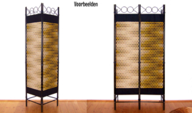 Afrikaans kamerscherm COCO | African room divider | 4-delig, inklapbaar | 180 cm x 160 cm