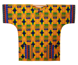 Afrikaans dashiki shirt KENTE GHANA geel | african print | unisex