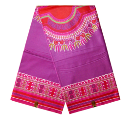 Dashiki stof PURPLE | ANGELINA Java Prints van VLISCO | 6 yards = 3 dashiki patronen