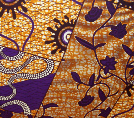 AJANI afrikaanse poef/hocker | African Wax Print | 46x46x46 cm
