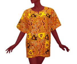 Afrikaans dashiki shirt DJABA | Ankara african wax print | unisex