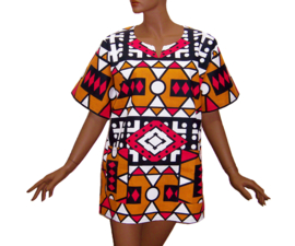 Afrikaans dashiki shirt | unisex | SAMACACA ANGOLA mosterd