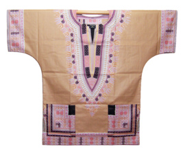 Afrikaans dashiki shirt  KHAKI | Vlisco ANGELINA