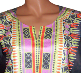 Afrikaans dashiki shirt  DARK GREY | Vlisco ANGELINA | unisex