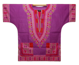 Afrikaans dashiki shirt  PURPLE | Vlisco ANGELINA | unisex