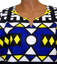 Afrikaans dashiki shirt | unisex | SAMACACA ANGOLA blauw
