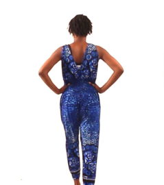 Jumpsuit dierenprint BLUE | maat M, L en XL