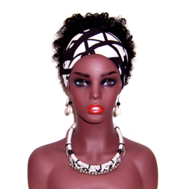 Afrikaans sjaaltje - hoofddoekje SAMAKAKA #13 | African bandana 100% katoen - 54 x 54 cm