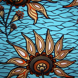 387 Afrikaanse stof | African Wax Print - Ankara fabric - high quality cotton | prijs / yard