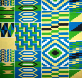 344 Afrikaanse stof | Kente Ghana - African Wax Print - Polycotton | prijs / yard