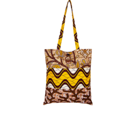 Afrikaanse print schoudertas / shopper JOIA african wax | met tashanger