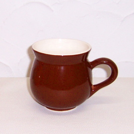 3 Mokken / Koffiekruikjes | Oranje, Rood & Bruin van Dishes & Deco | handgemaakt aardewerk