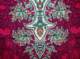 Dashiki stof RUBY | etnische print | 100% katoen | coupon 166 x 108 cm