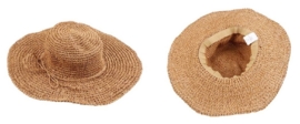 STRANDHOED BROWN | strooien hoed voor vakantie | opvouwbaar