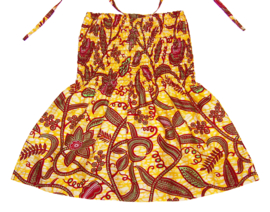 African princess dress MAJANI | Vlisco Wax Block print | halterjurkje maat M = 4-5 jaar