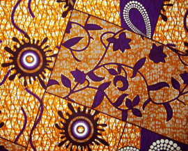 AJANI afrikaanse poef/hocker | African Wax Print | 46x46x46 cm