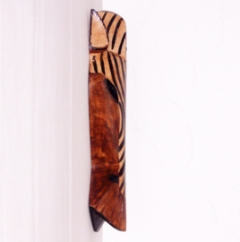 ZEBRA masker 31 cm | houten afrikaans dierenmasker (#4)