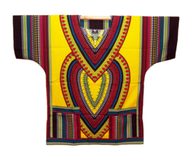 Afrikaans dashiki shirt HEART DONKERGEEL | unisex