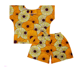 Dashiki setje peuter UNISEX PARASOLS | shirt + short | african wax print | maat M = 3-4 jaar