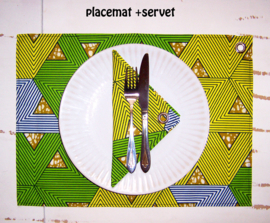 Afrikaanse SERVETTEN Amara | set van 2 | african wax print napkins  | 35 x 35 cm | 100% katoen