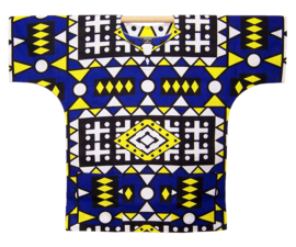 Afrikaans dashiki shirt | unisex | SAMACACA ANGOLA blauw