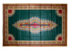 Dashiki stof DARK GREEN | ANGELINA Java Prints van VLISCO | 2 yards = 1 dashiki patroon