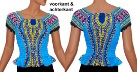 African Gypsy smock top ZWART | baby doll topje | 3 maten