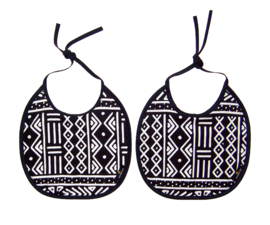 Afrikaanse SLABBETJES | MUD CLOTH print + badstof | set van 2