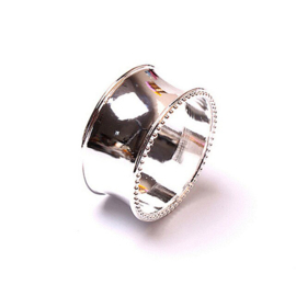 SERVETRINGEN zilverkleurig | set van 2 | luxe napkin rings | holle vorm