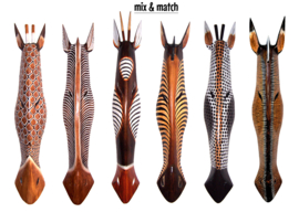 105 cm Houten ANTILOPE masker SEKANI - Afrikaans dierenmasker