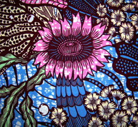 435 Afrikaanse stof | African Wax Print - premium soft cotton | per yard