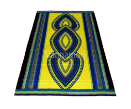 Dashiki stof HEART LICHTGEEL | african print | 100% katoen | coupon 180 x 110 cm