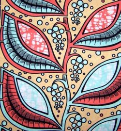 392 Afrikaanse stof | African Wax Print - Ankara fabric - high quality cotton | prijs / yard
