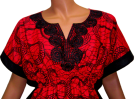 Afrikaanse dashiki jurk CHAKA | kaftan-jurkje  | african wax print