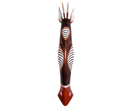 105 cm Houten ANTILOPE masker SEKANI - Afrikaans dierenmasker