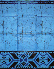 283 Afrikaanse stof | African Fanga Super-Wax Print - Polycotton | prijs / yard