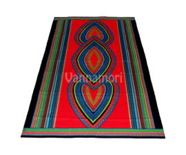 Dashiki stof HEART ROOD | african print | 100% katoen | coupon 180 x 110 cm