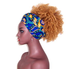 Afrikaanse hoofddoek - headwrap NKIRU | African wax print | katoen - 180 x 56 cm