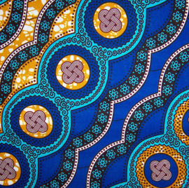 227 Afrikaanse stof | African Ankara Wax Print 100% cotton  | prijs / yard