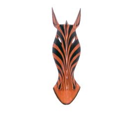 ZEBRA masker 50 cm | houten afrikaans dierenmasker (#8)