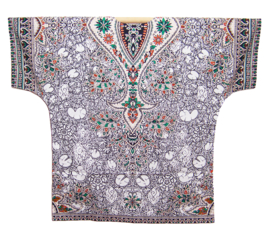 African dashiki shirt WHITE | etnische print | unisex