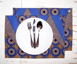 Afrikaanse PLACEMATS Badu | set van 2 | african wax print  | 32,5 x 45 cm | 100% katoen Ankara stof