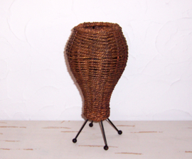 Retro tafellampje / schemerlampje gevlochten TOUW | 30 cm