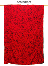 Kaftan LEOPARD RED afrikaanse print | ONE SIZE = M-XXXL