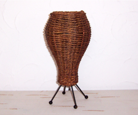 Retro tafellampje / schemerlampje gevlochten TOUW | 30 cm